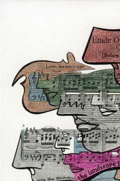 Signed Feminist LGBTQ+ Colorful Ink on Paper Drawing - Etude Op. 10 No. 418.032