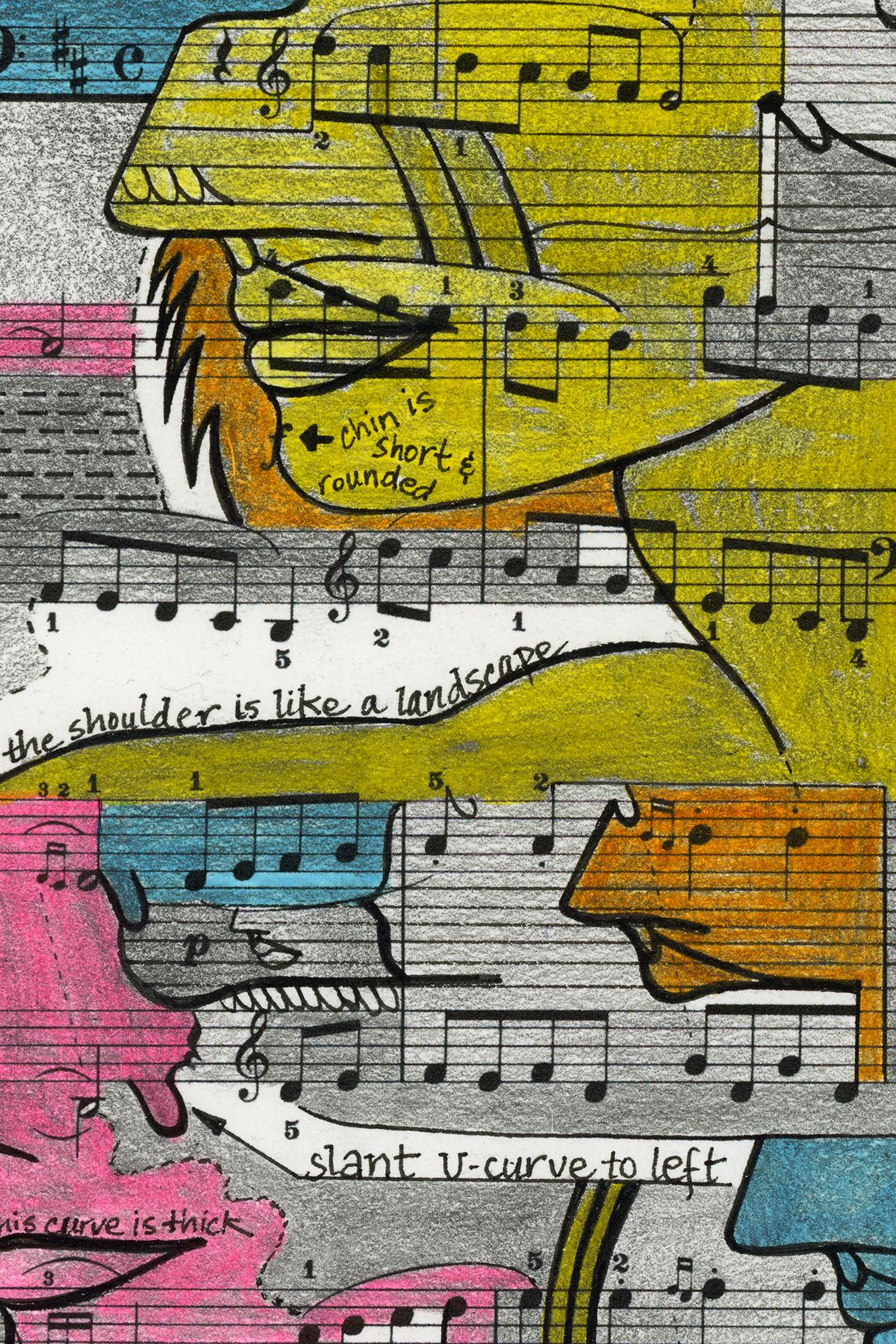 Signed Feminist LGBTQ+ Colorful Ink on Paper Drawing - La Joyeuse 418.033 For Sale 4