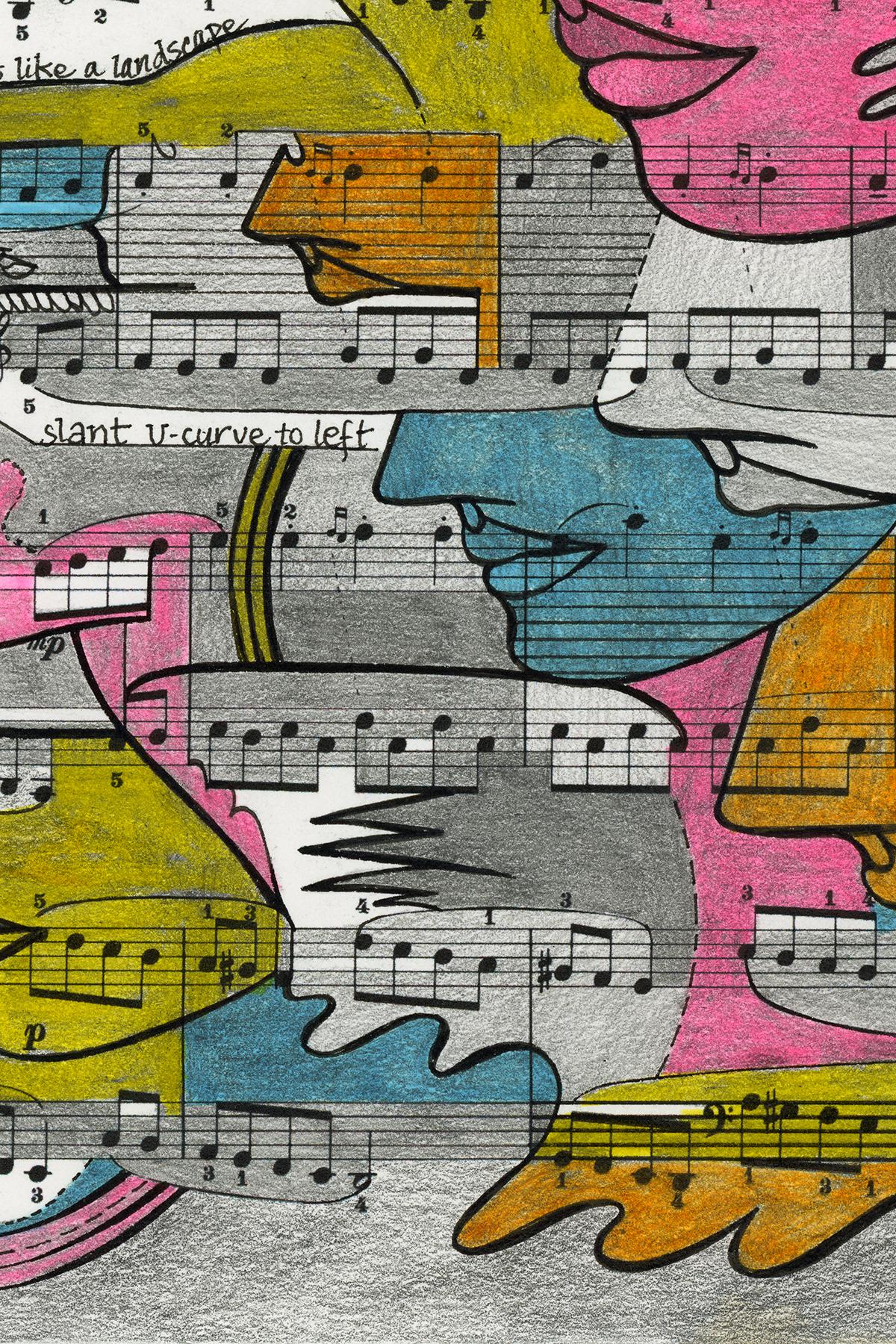 Signed Feminist LGBTQ+ Colorful Ink on Paper Drawing - La Joyeuse 418.033 For Sale 3