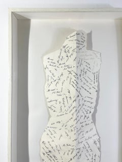 Linda Stein, Calligraphic Knight 546 - 3D Sculptural Feminist Knight Collage