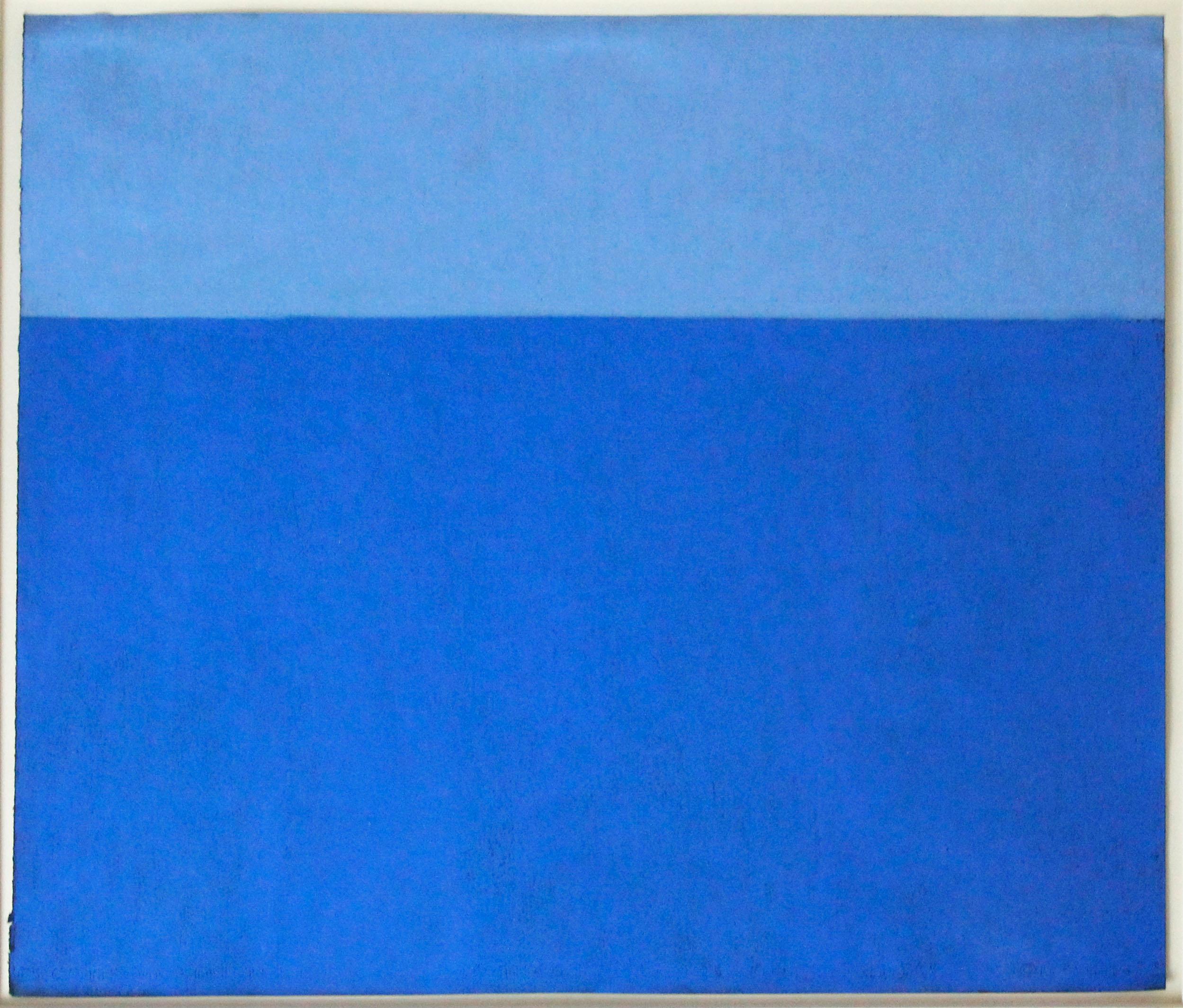 Harriet Zabusky-Zand Landscape Art - Motif in Blue/Indigo 