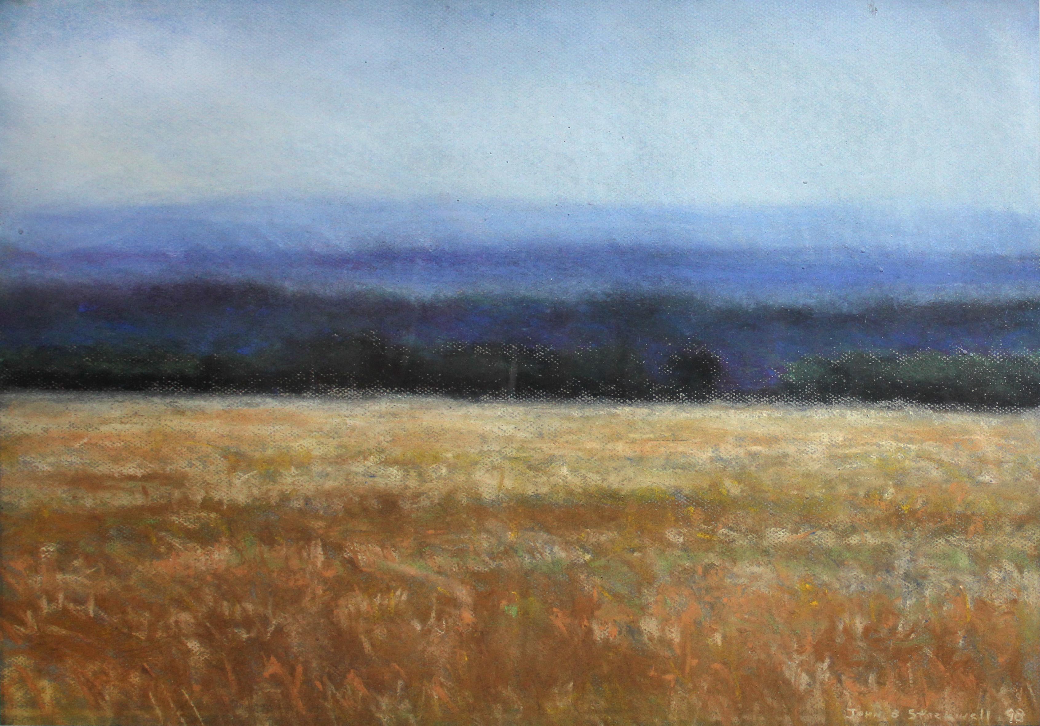 John Stockwell Landscape Art - Untitled Oil Pastel Landscape