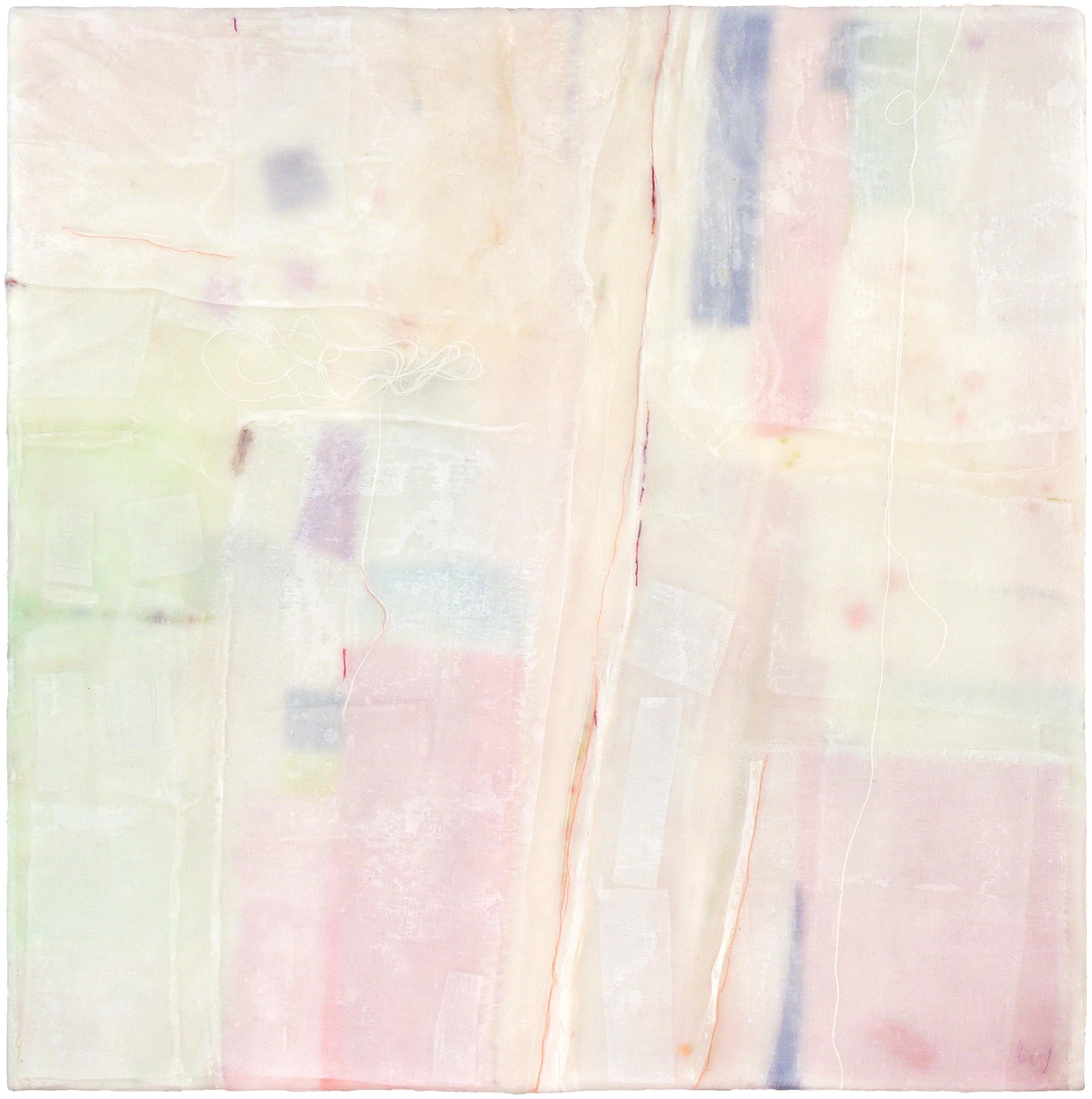 Deborah Winiarski Abstract Painting – Weißer Whisper-Schirm