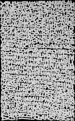 "A Letter from Sol LeWitt" Street Art Text Painting in Black and White
