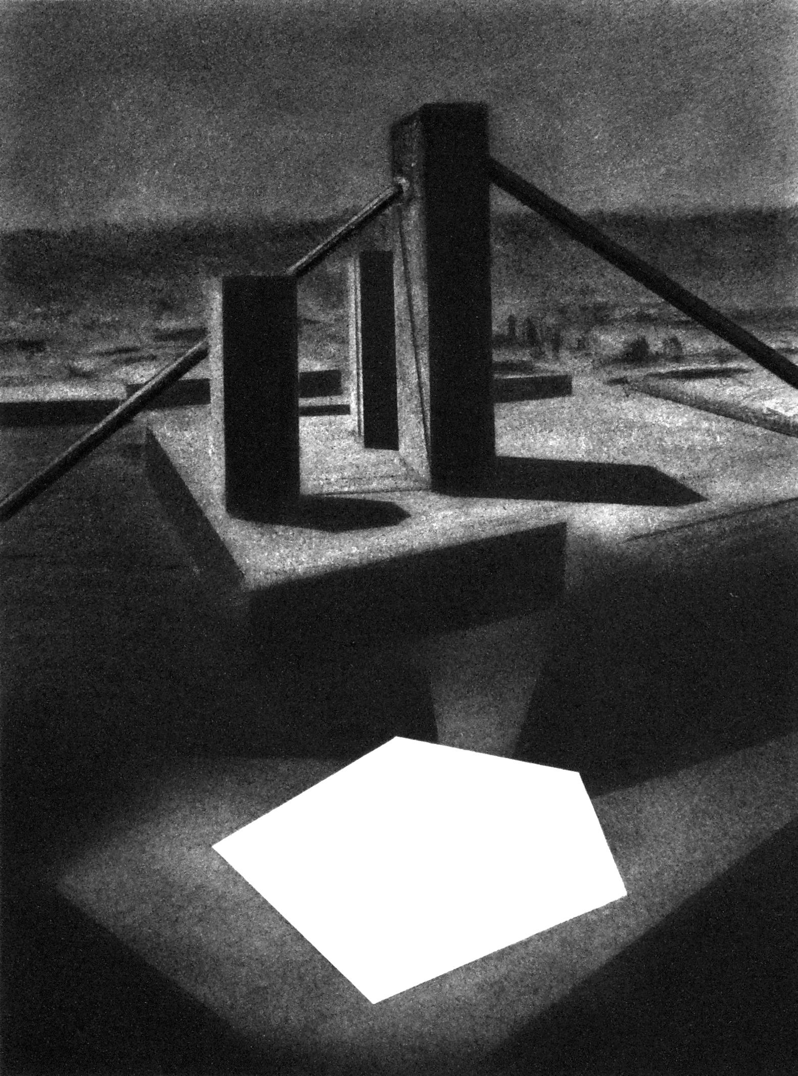Juan GarciaNunez Iceberg Drawing 1 Black and White Landscape