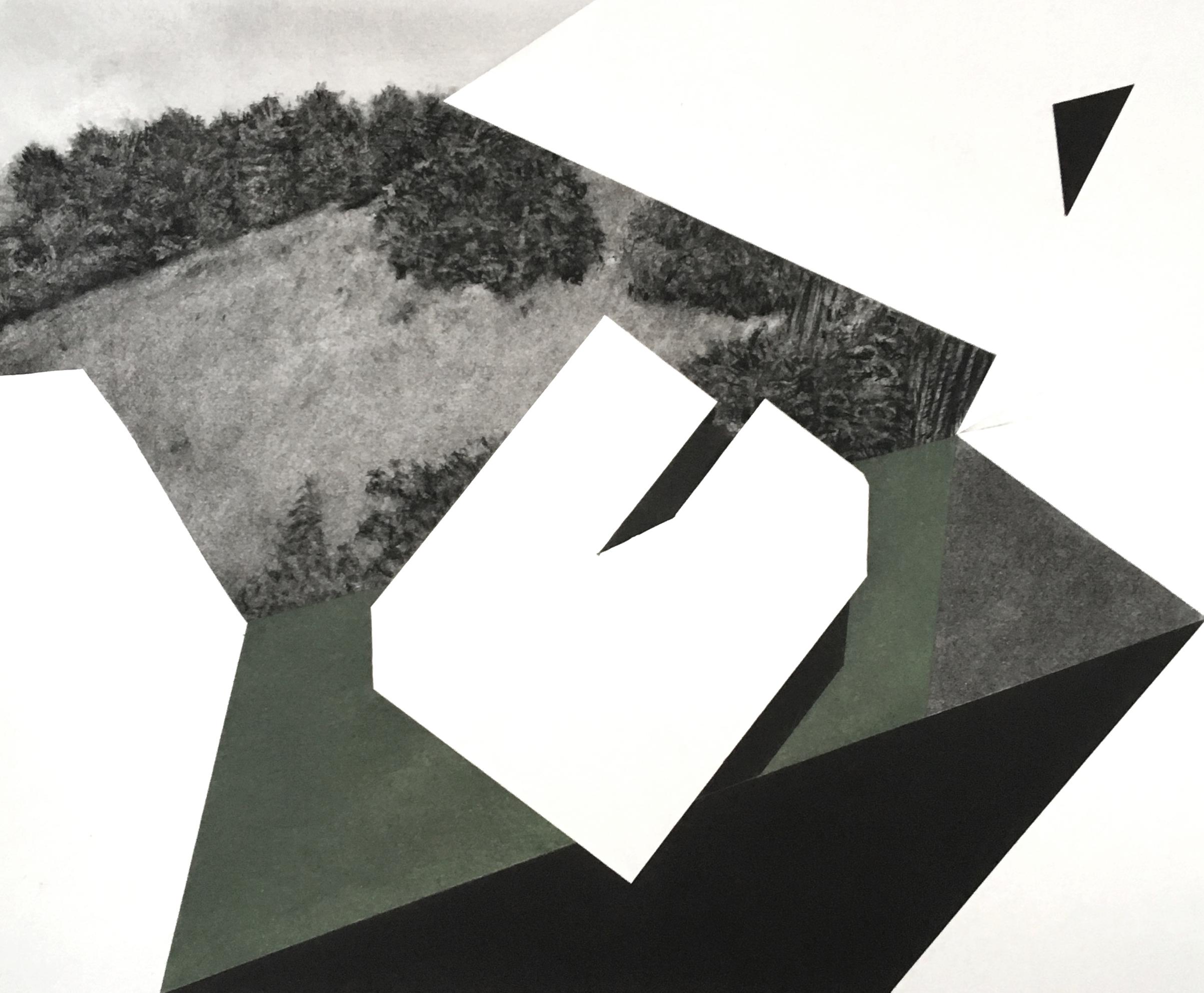 Aires (series) - Contemporary Drawing, Minimalistic Landscape, Geometric shapes