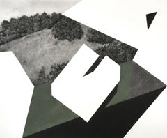 Aires (series) - Drawing, Charcoal Pastel on paper, Landscape, Geometric shapes