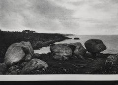 Bords (series) - Contemporary Landscape Drawing, Minimalistic, Seaside