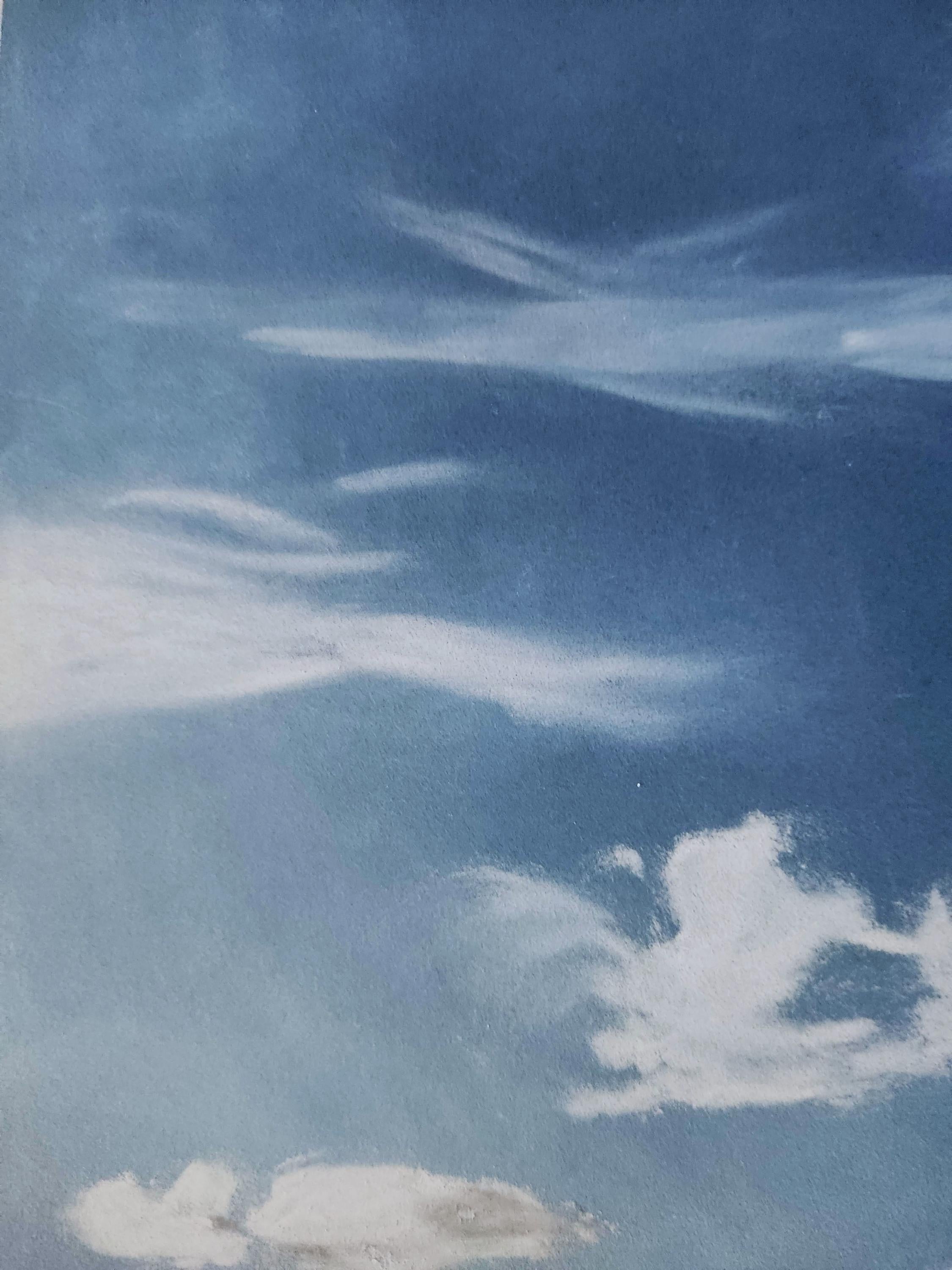 Paysage Minimal, Dibujo original al pastel, Paisaje marino, Cielo, Horizonte - Art Contemporáneo de Gabriel Riesnert