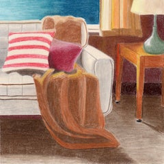 Fenêtre sur lac. Colorful Vintage Interior, Lake, Armchair