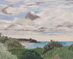 Plage des Jaunais, Dibujo original Paisaje, Paisaje marino, Costa francesa
