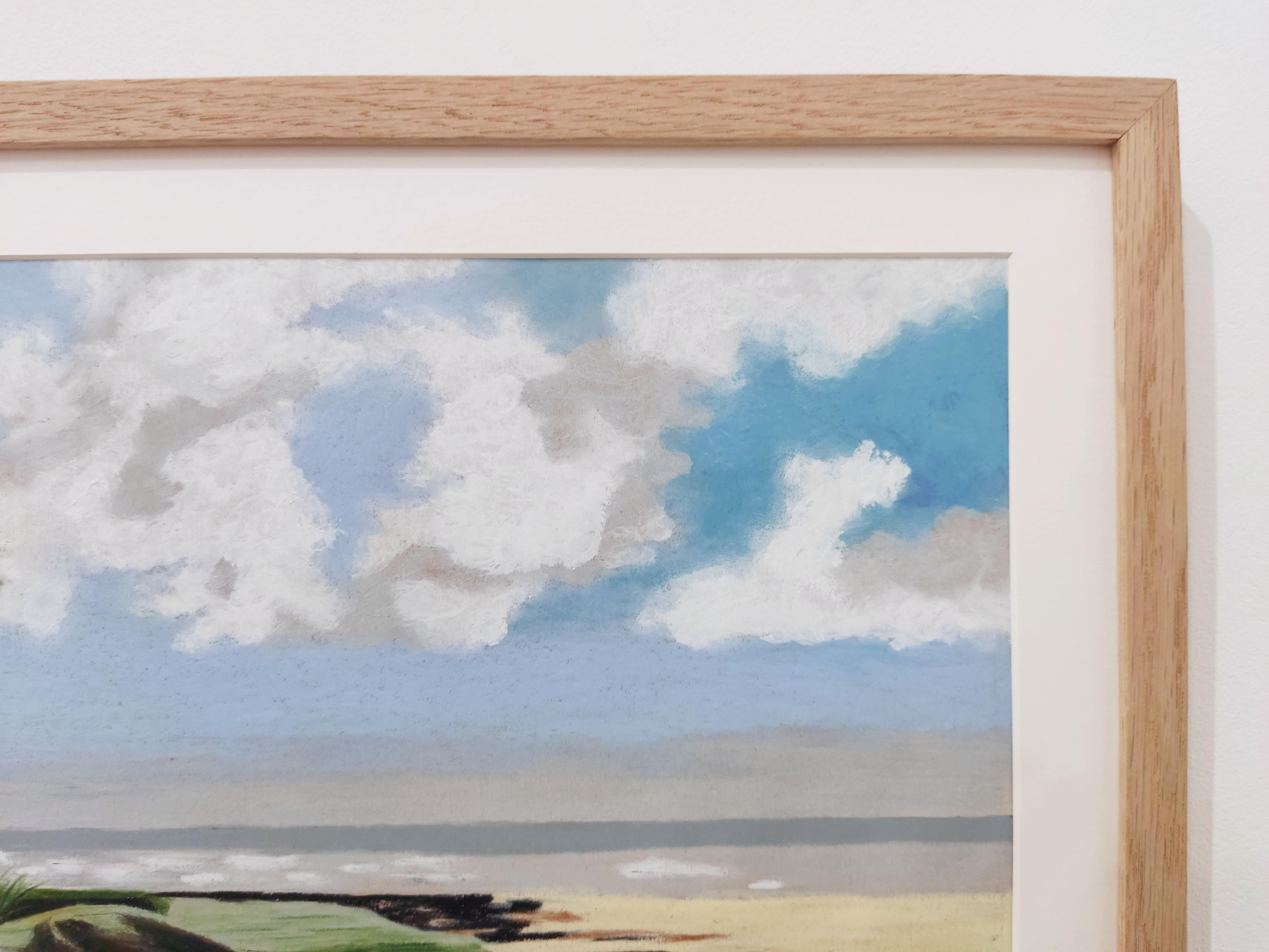 Symphonie, Original Oil Pastel, Contemporary Landscape, Sea Scape, French coast For Sale 2