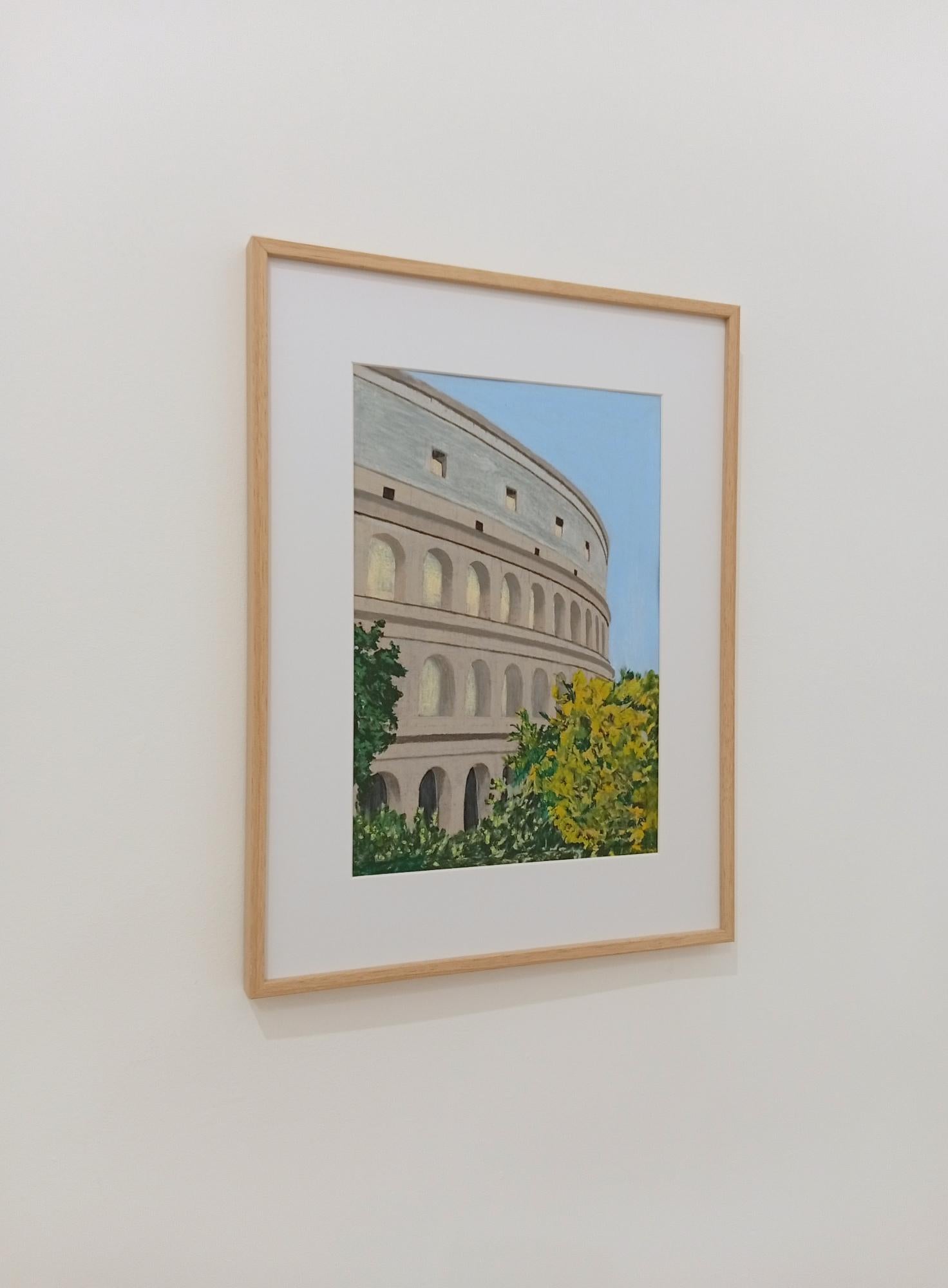 Oggetto : Lieu Commun - Colosseo (Titolo - FR) 
Lavoro : Opere d'arte originali fatte a mano, lavoro unico.
Medium : Pastello a olio e matite a olio su carta Strathmore Fine Art 300g/m² (senza acidi). L'opera è stata trattata con una vernice