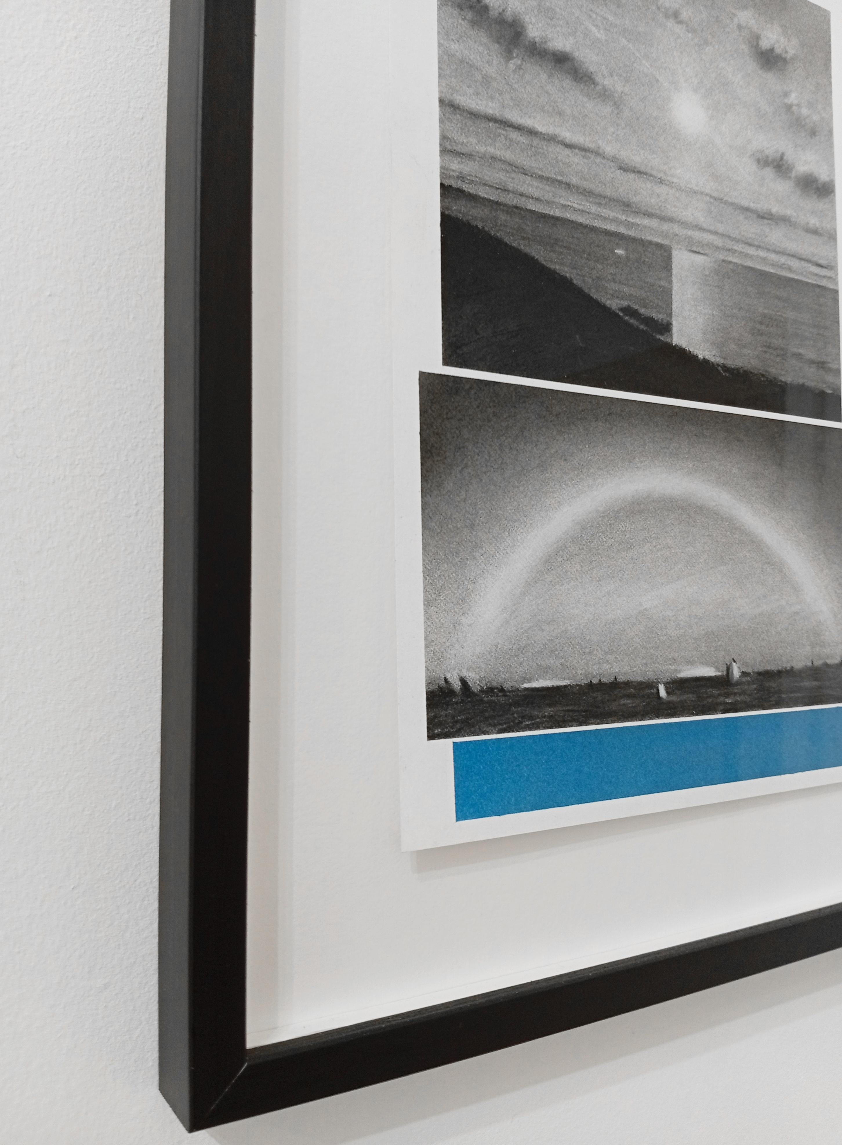 Meer und Himmel, Original Kohle- und Pastellzeichnung, Heller Horizont, Minimalistisch (Zeitgenössisch), Art, von Fabien Granet