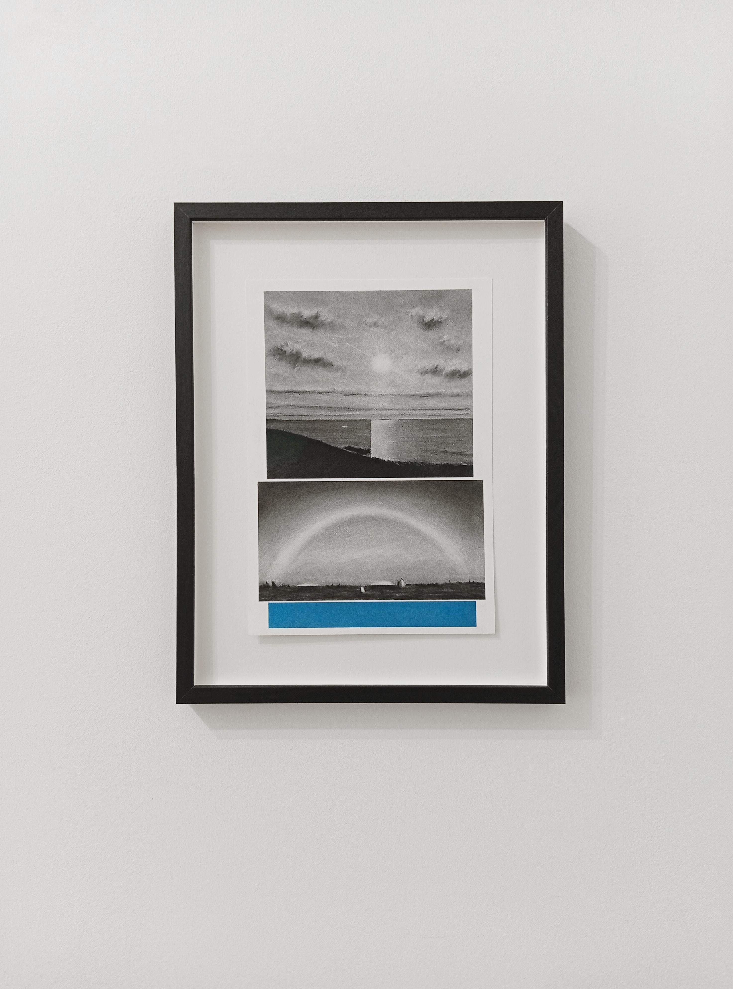 Diese Originalzeichnung von Fabien Granet aus dem Jahr 2025 wurde mit Kohle und Pastell auf Papier (26 x 18 cm) erstellt. Dieses Werk ist Teil einer Serie zeitgenössischer Landschaften, die von der Küstenlandschaft des Finistère in der Bretagne