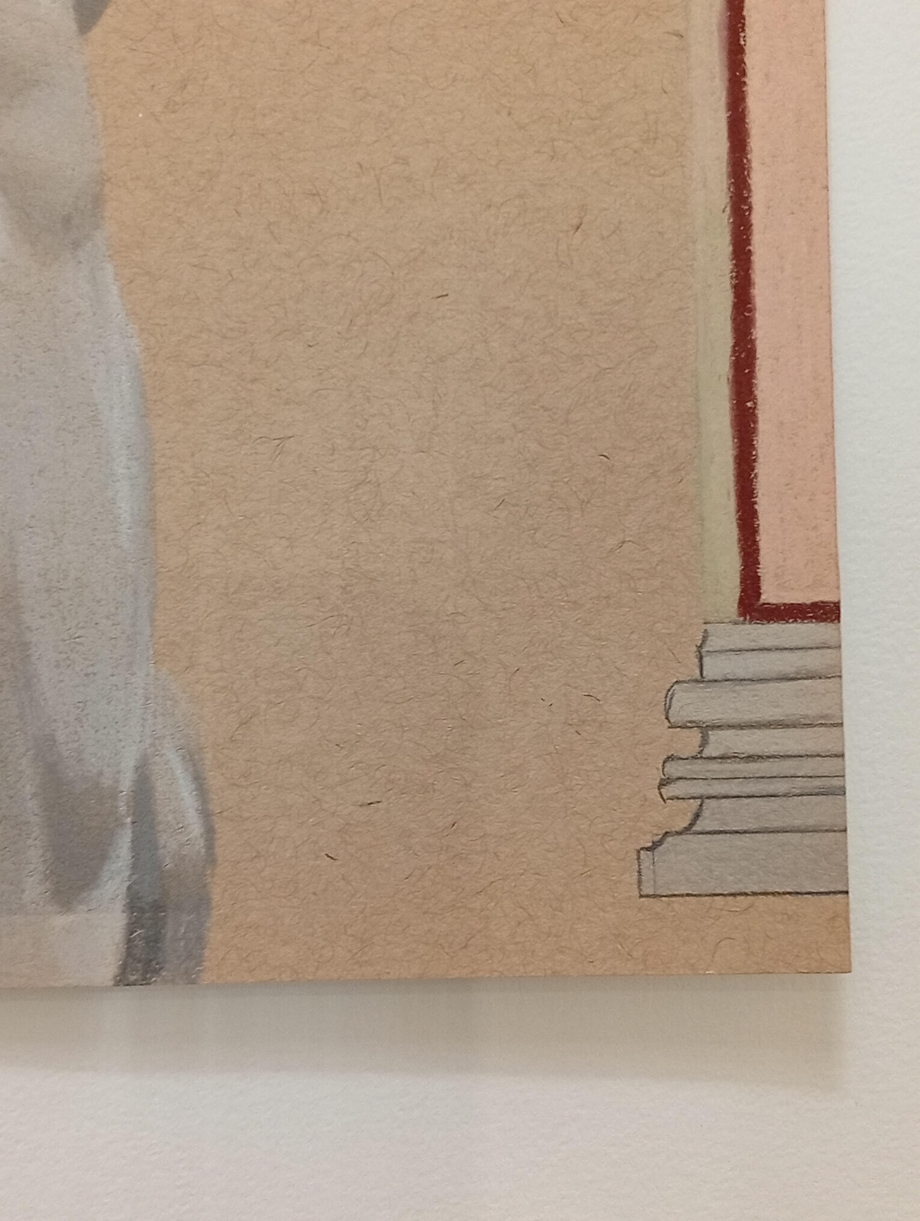 Inspired by Bernini’s Sculpture “The Rape of Proserpine”, Original Drawing - Beige Figurative Art by Gabriel Riesnert