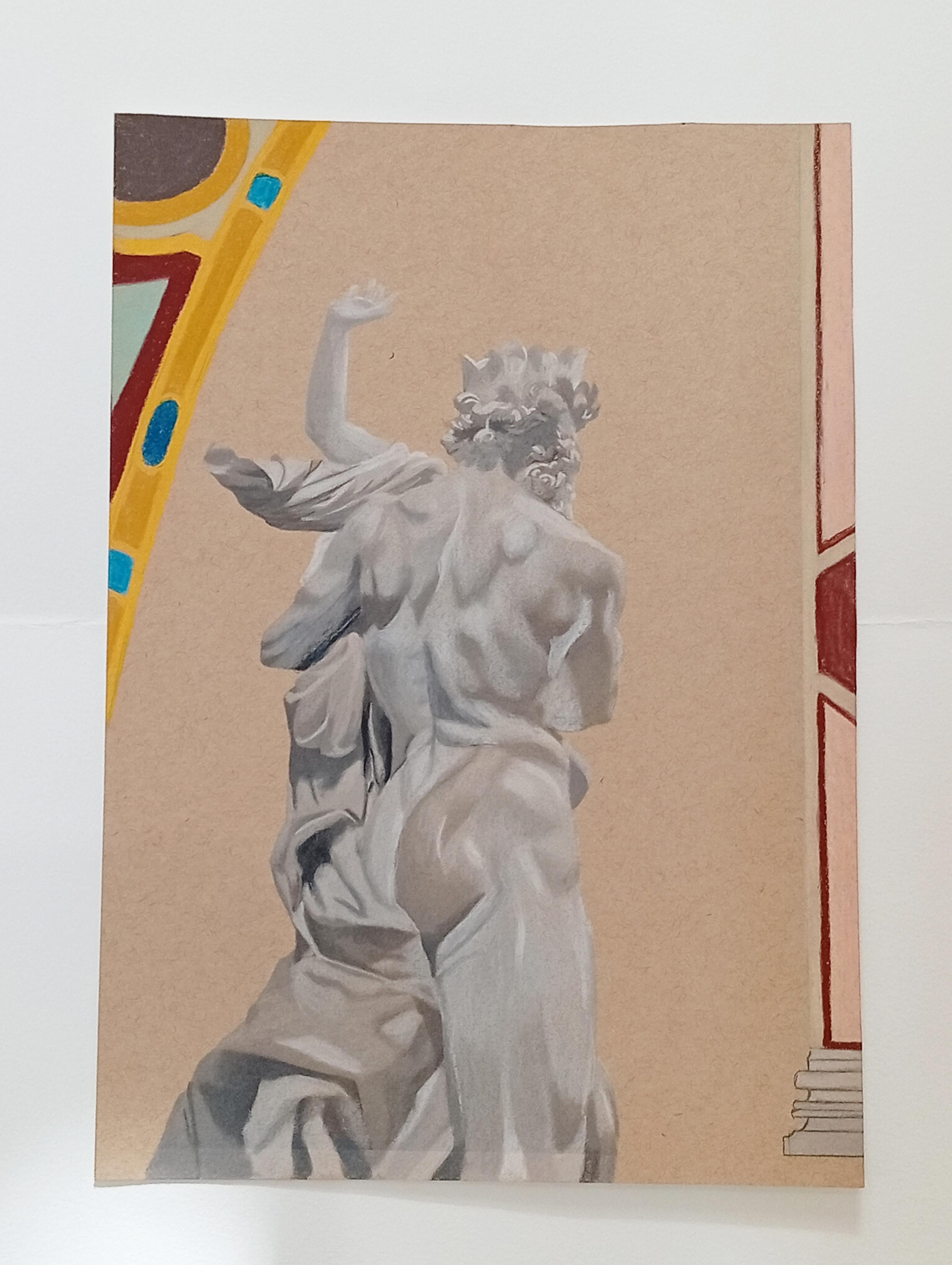 Inspired by Bernini’s Sculpture “The Rape of Proserpine”, Original Drawing For Sale 2