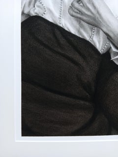 Après la pose mon cœur bat, Disegno figurativo a carboncino, Scena intima