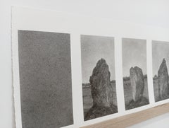 Megalithic Stone Alignments, Original Charcoal & Graphite Contemporary Landscape