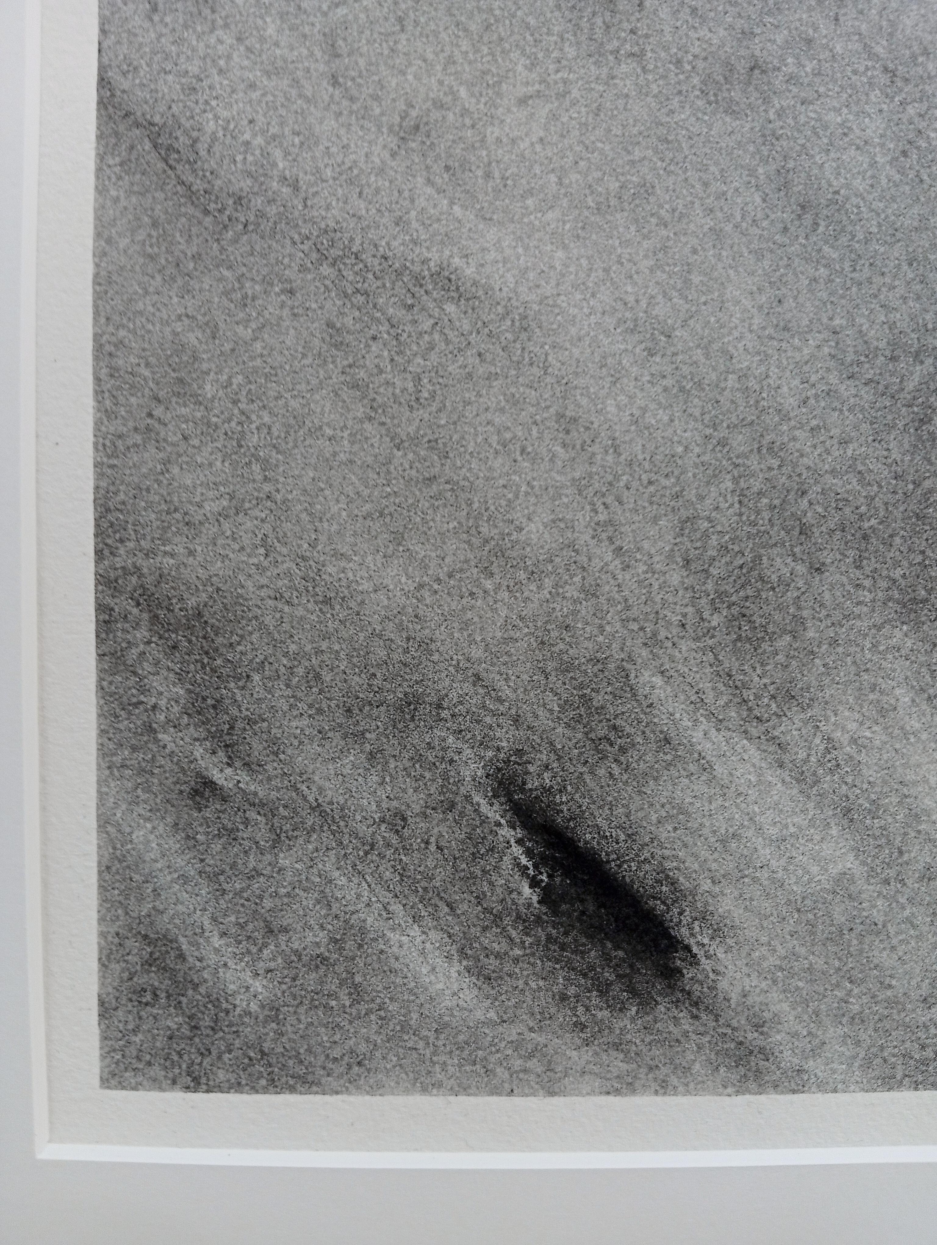 Point de Voir, Paesaggio realistico a carboncino, vista attraverso le formazioni di pietra - Art Contemporaneo di Fabien Granet