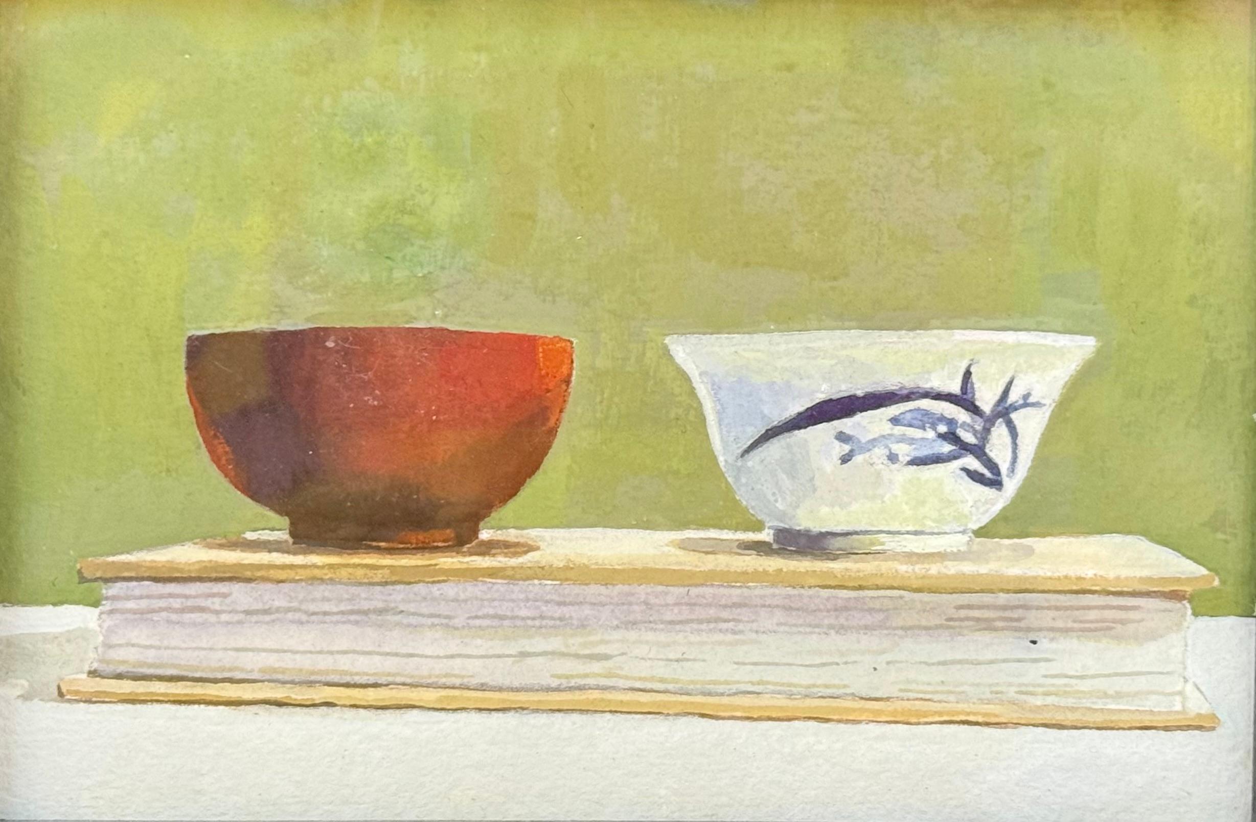Two Cups and a Book - Art by Russ Havard