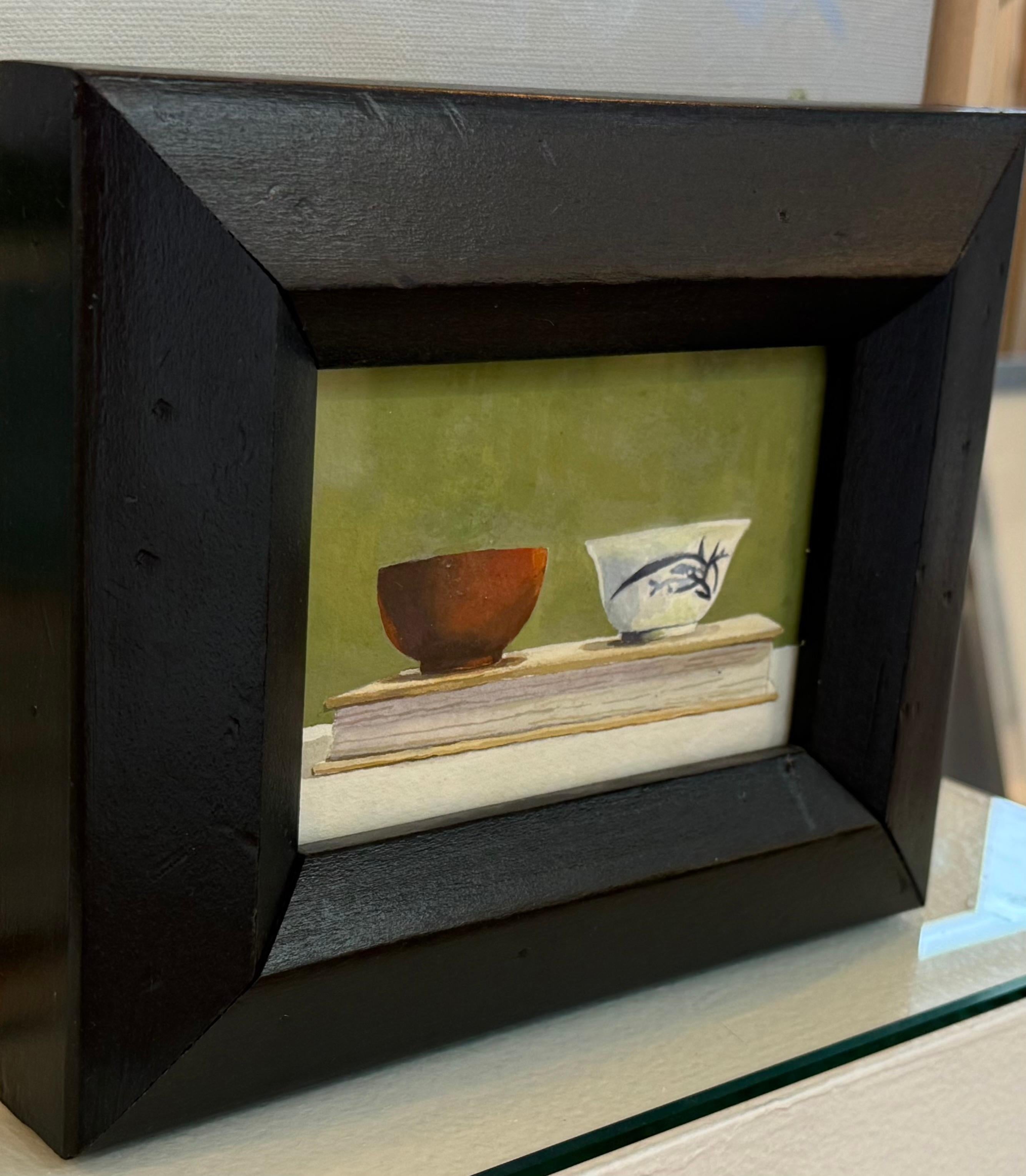 Two Cups and a Book - American Realist Art by Russ Havard