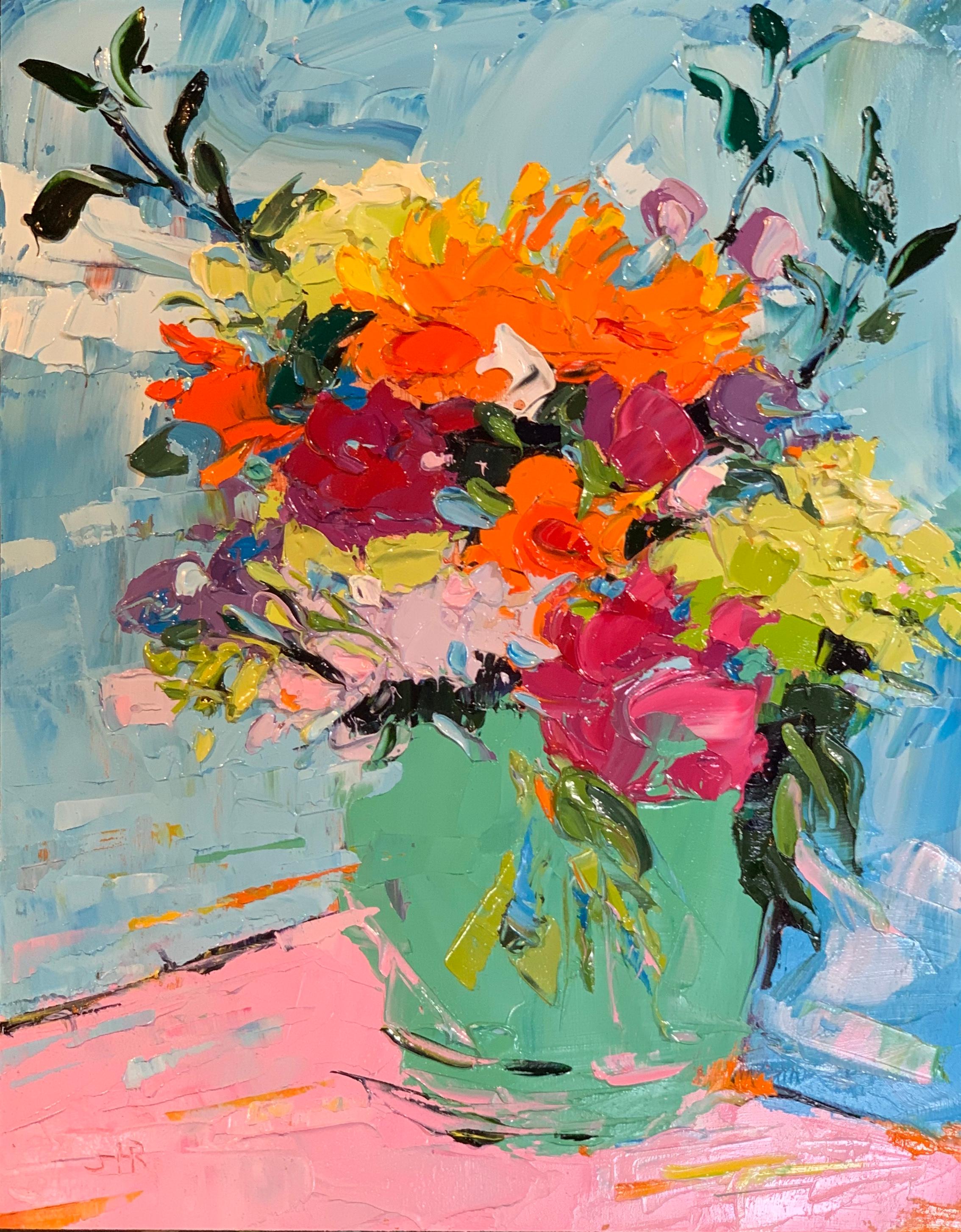 Stephanie Reiter Landscape Painting - Ned's Flowers