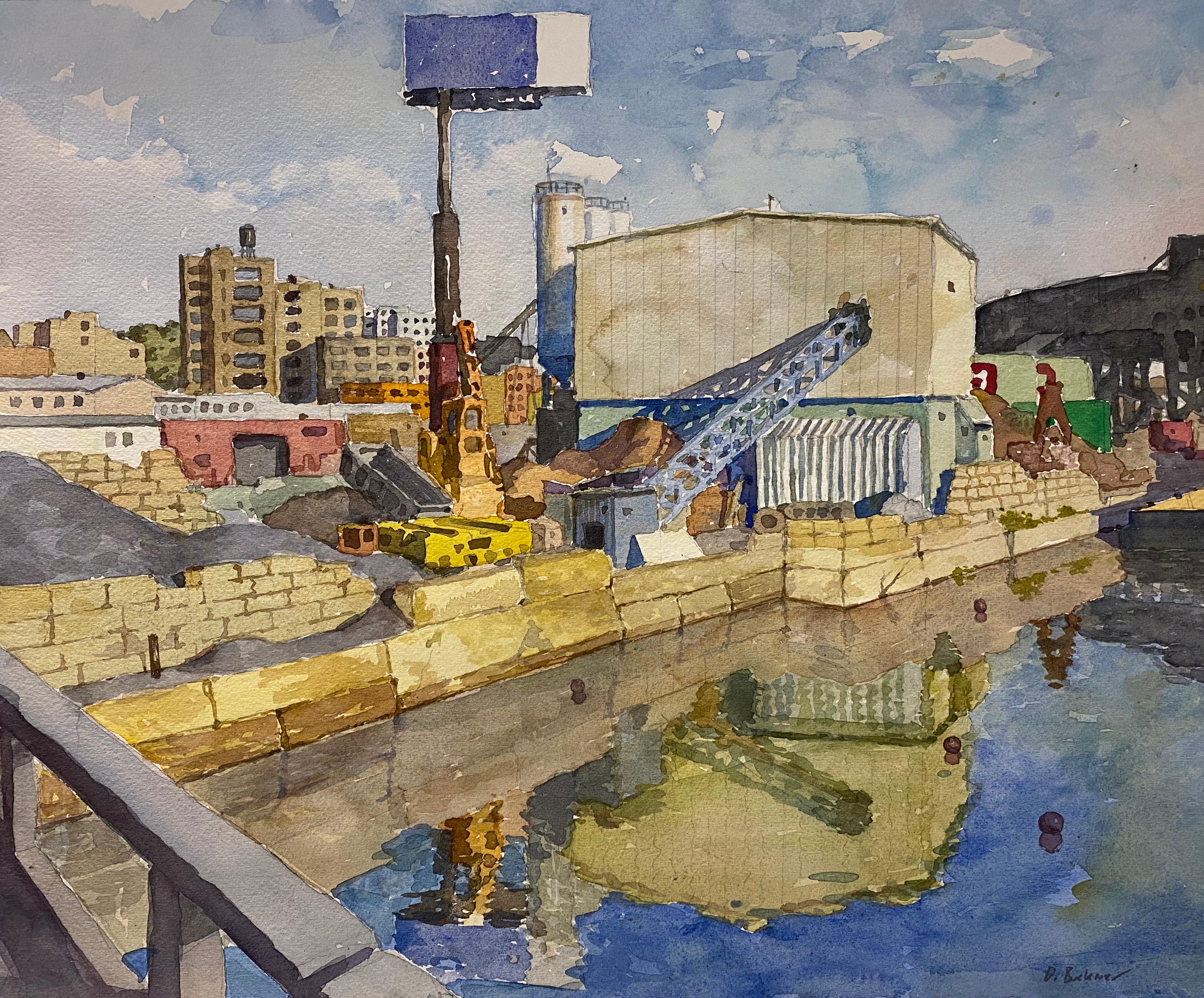 Landscape Art Derek Buckner - Fabriquée en ciment, canal de Gowanus