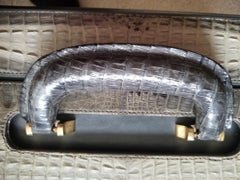 Unique, Hand Sewn, Farmed Crocodile Attaché/Pilot/Catalog Case