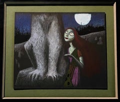 Sally with Statue by Tim Burton