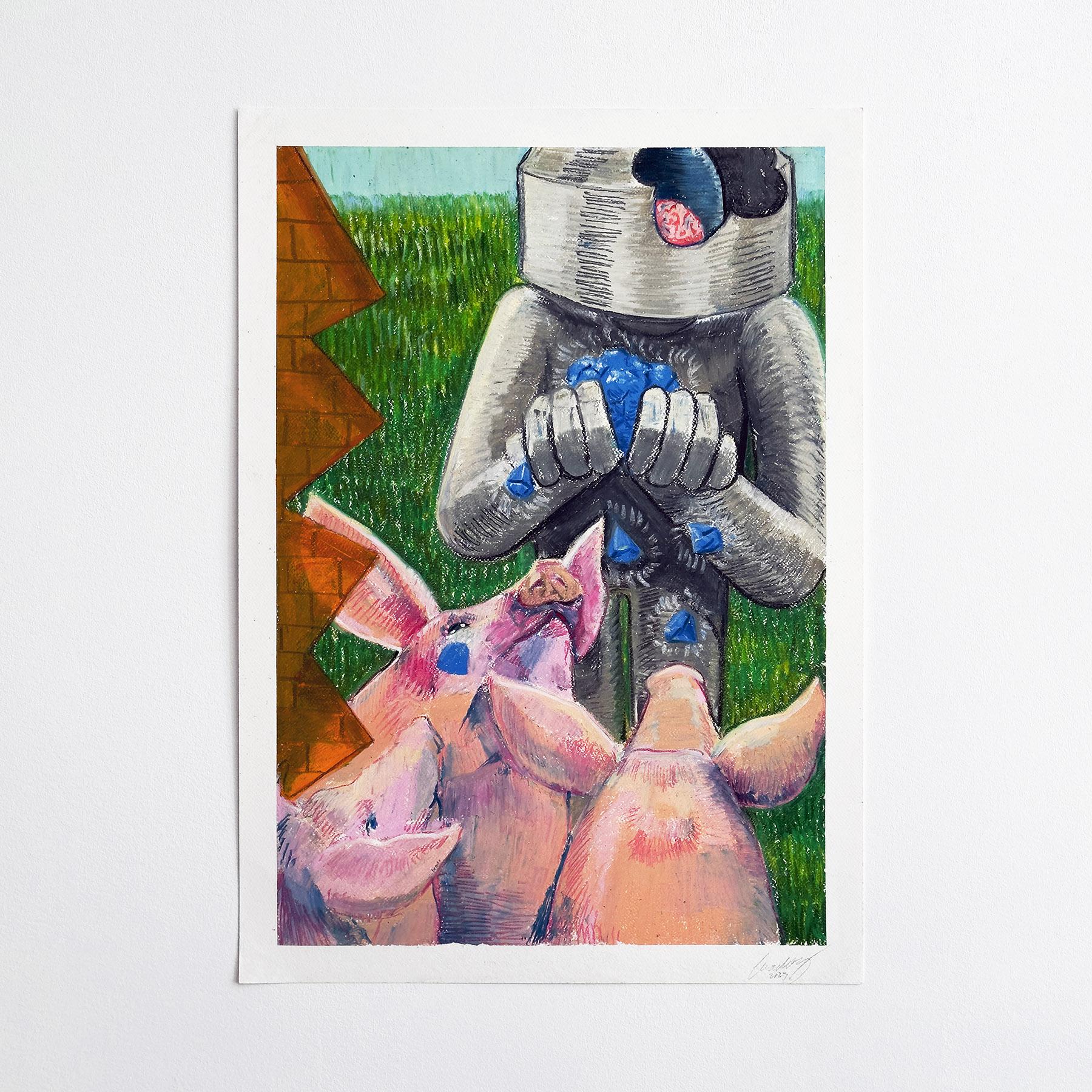 Pigs lieben Diamanten (Zeitgenössisch), Art, von João Cardoso