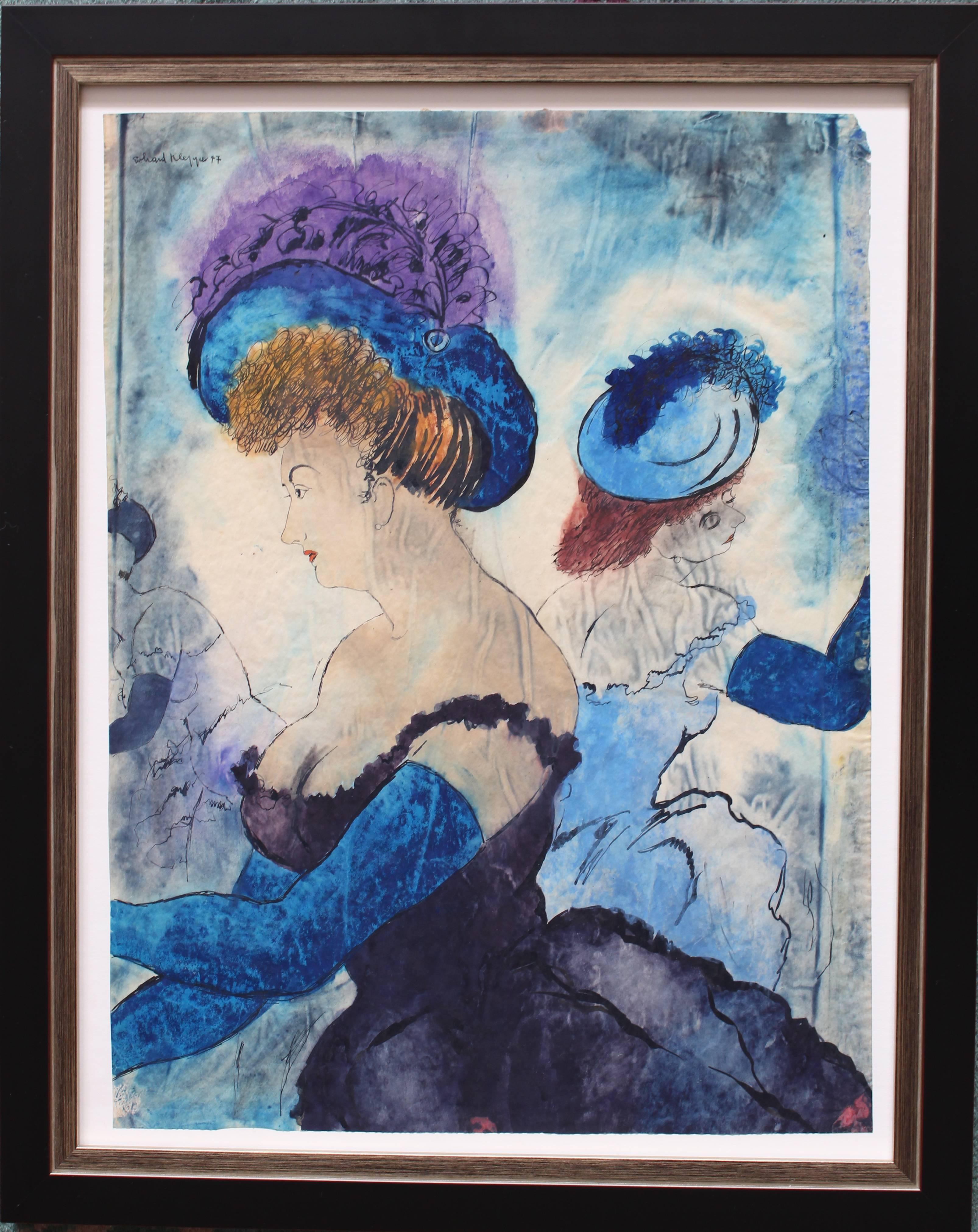 Aquarell-Gouache-Gemälde 