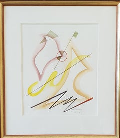 Heinrich Neuy Acquerello "démanchér", 1986