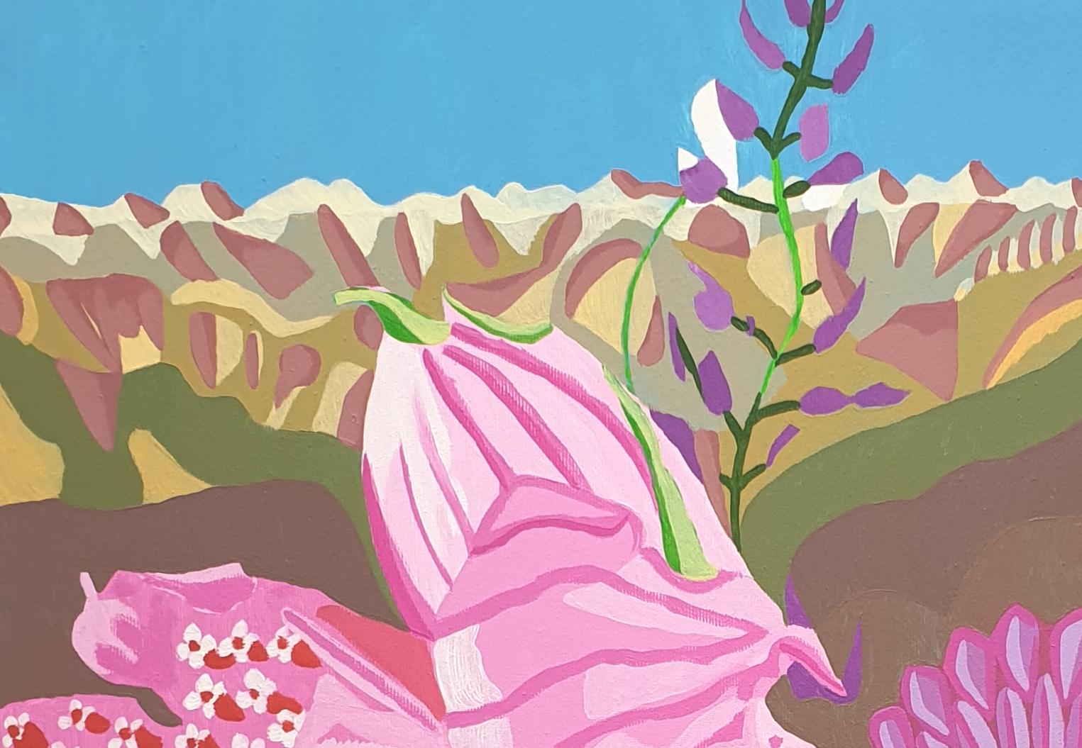 Simon Habicht, Ölgemälde auf Leinwand, „Mediterranean Vegetation“, 2019 – Painting von Simon Habicht 