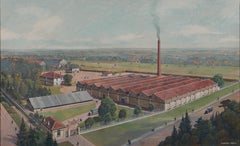 "Vista di una tessitura bulgara", Acquerello su cartone bei Ferdinand Weeser