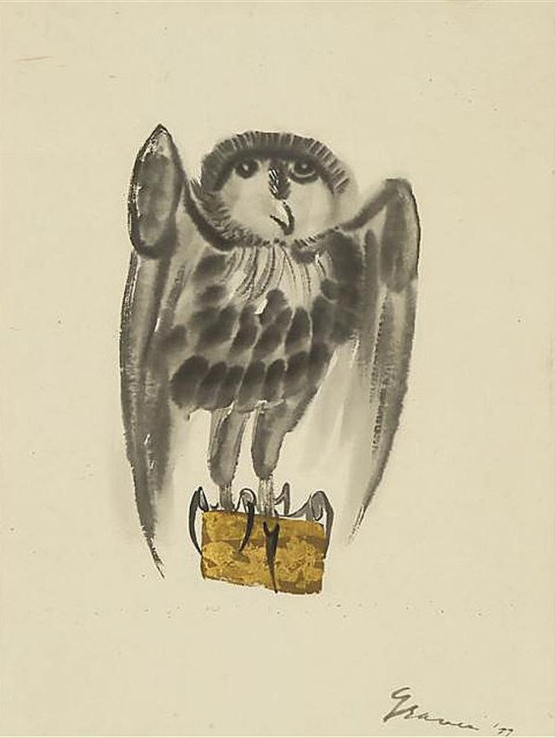 "Offering, " Morris Graves, American Modernism, Owl, Bird, Gift, Present