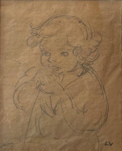"Young Girl (Jenue Fille)" Louis Valtat, French Drawing