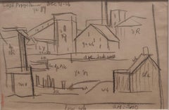 "East Providence" Oscar Bluemner, Drawing of East Providence, Architectural