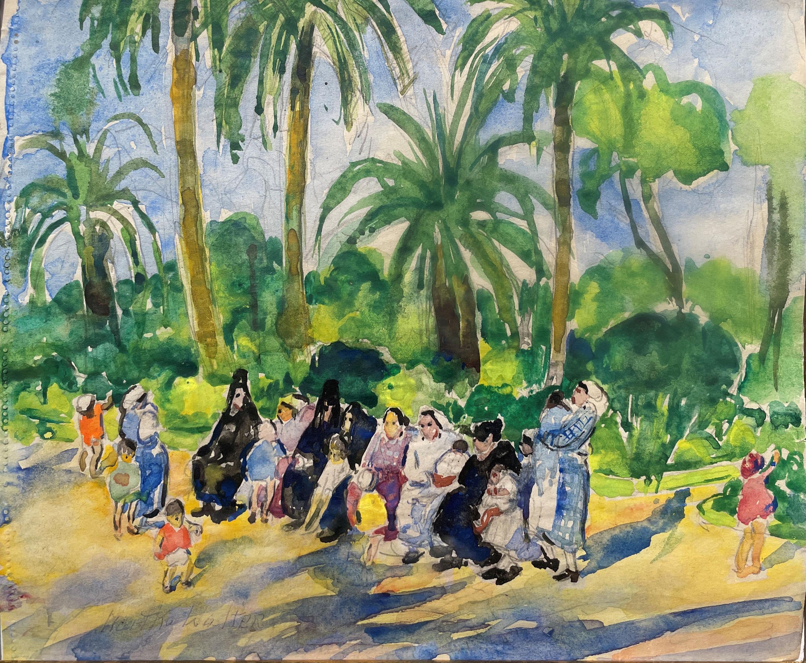 "Families near Seville, Spain" Martha Walter, Modernist Figures in Landscape