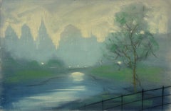 „Central Park“ Leon Dolice, New Yorker Central Park-Szene, Mid-Century