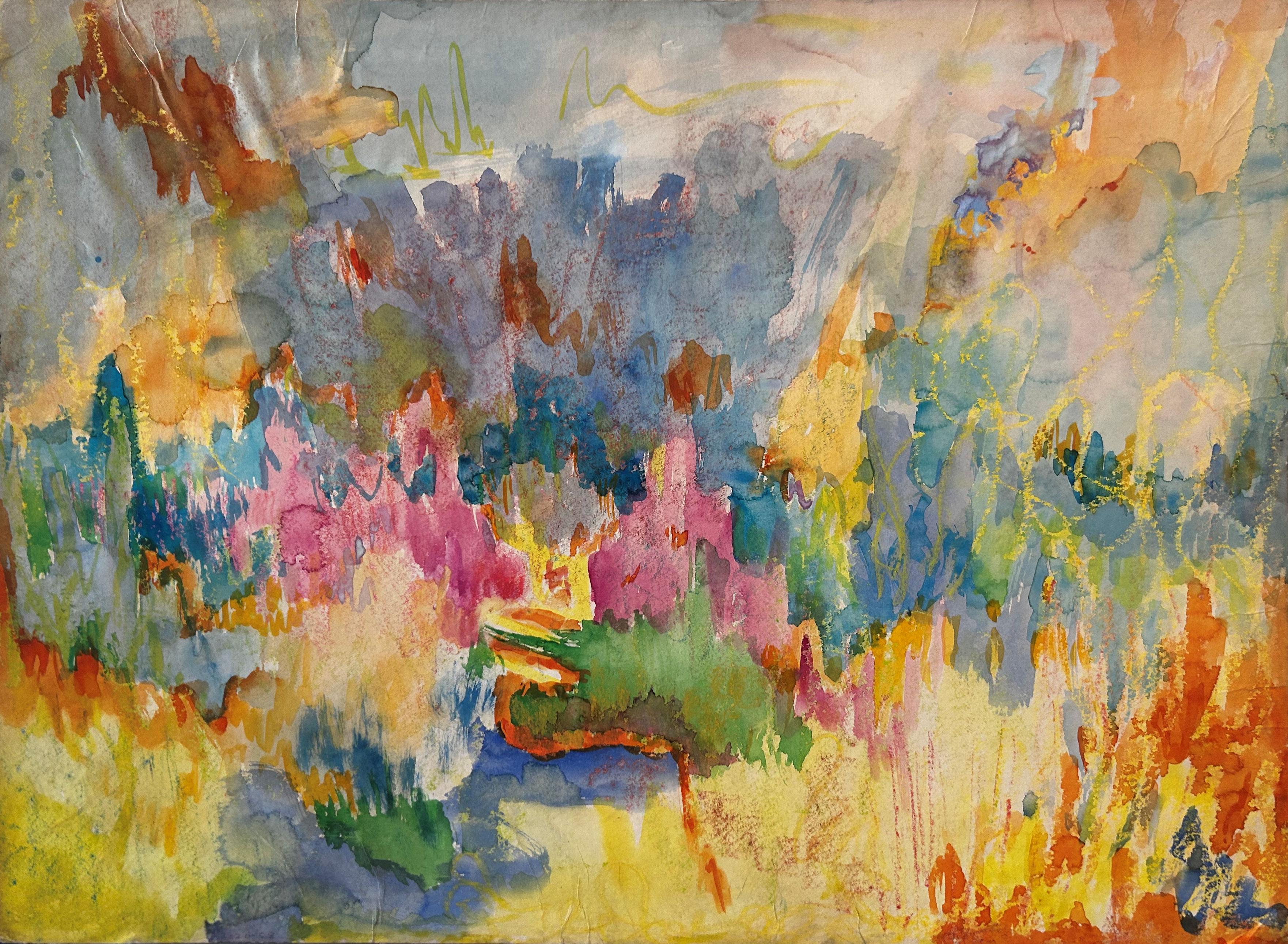 „June“ Diana Kurz, Abstrakte Farbistische Komposition, New Yorker abstrakter Expressionismus, abstrakter Expressionismus