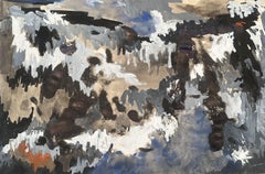 "Casper" Diana Kurz, New York Donna Espressionista astratto Gouache su carta