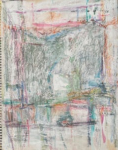 "Light White" Diana Kurz, 1960 Espressionista astratto Composizione di colori sottili