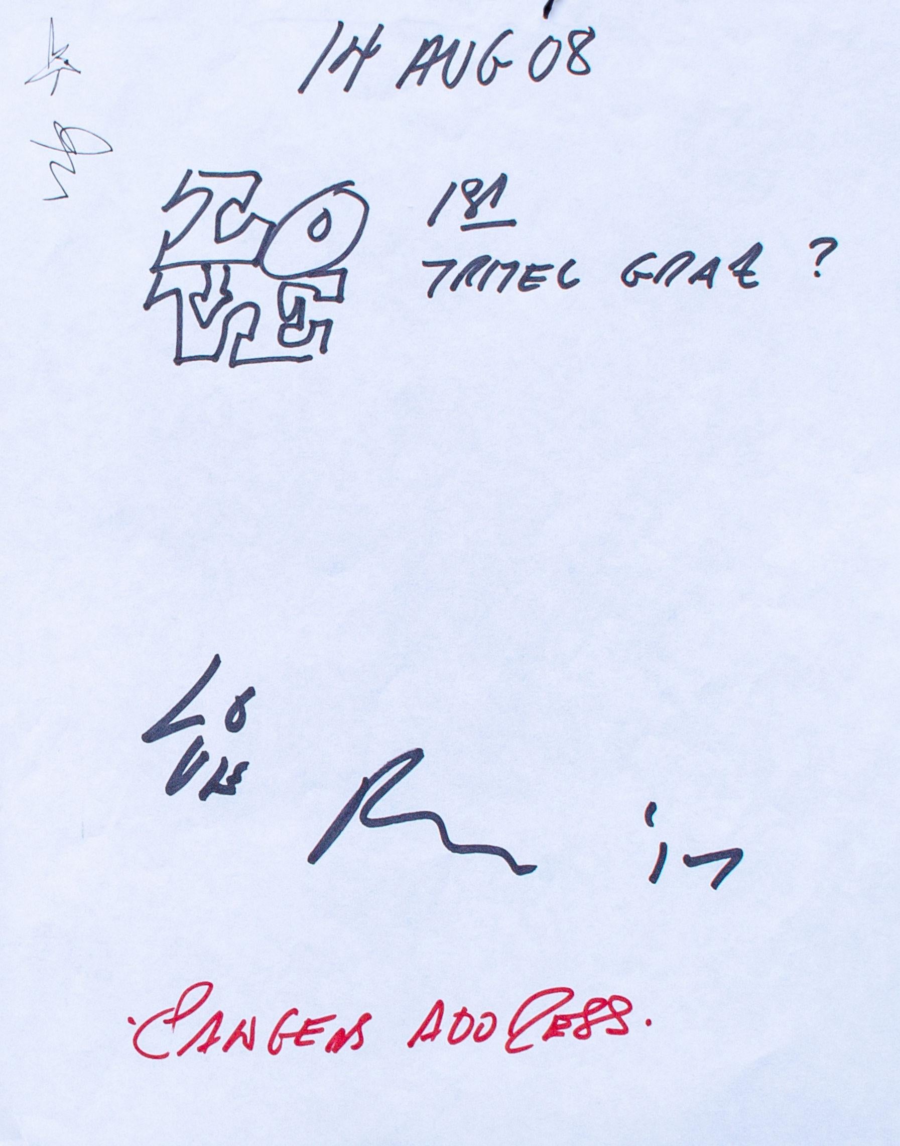 "Garabatos de Amor" Robert Indiana, Boceto Pop Art, Dibujo Preparatorio