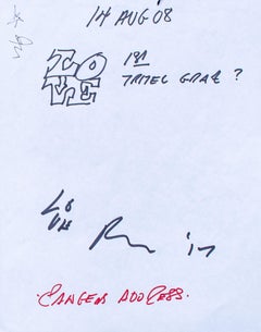 "Scarabocchi d'amore" Robert Indiana, Schizzo Pop Art, Disegno preparatorio