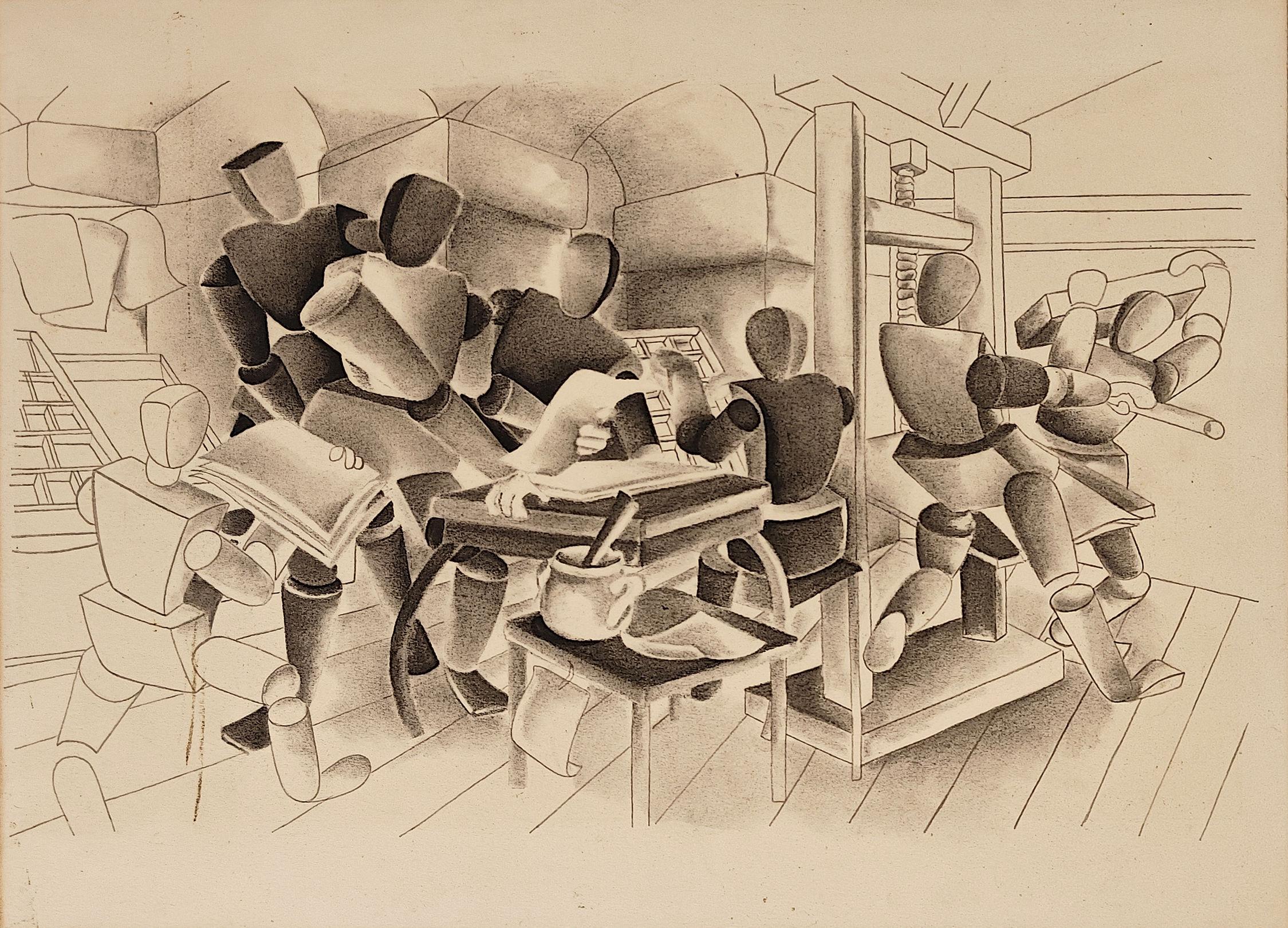 Bauhaus Drawings and Watercolor Paintings