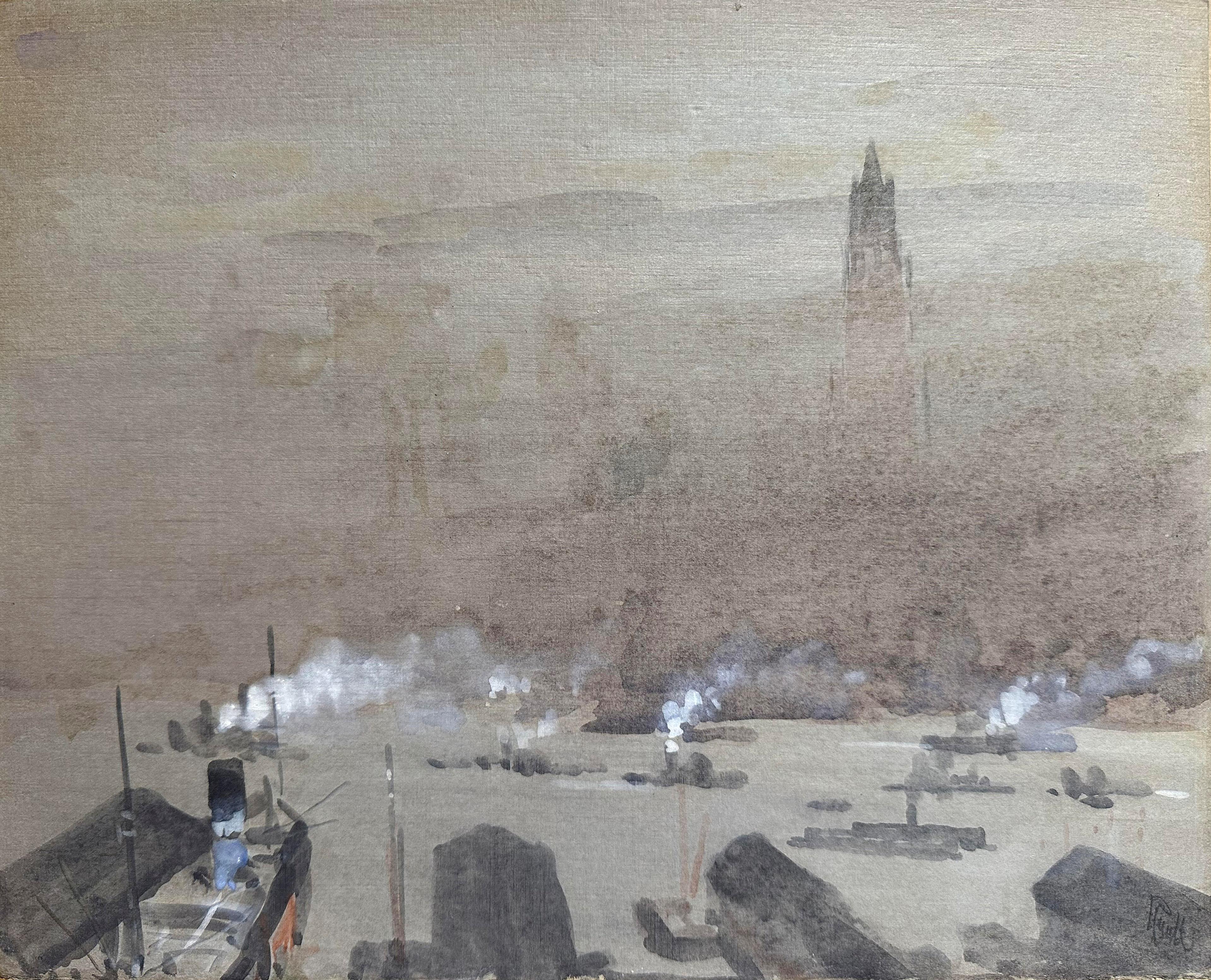 Joseph Pennell
Vue de Manhattan et du Woolworth Building, East River, vers 1915
Signé en bas à droite
Aquarelle avec bodycolor blanc sur papier
10 x 12 3/4 pouces

Provenance
Arader Galleries, New York


Joseph Pennell est né le 4 juillet 1857, qui