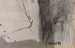 Lavis d'encre figuratif français Jean Jansem