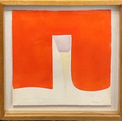 "Red Orionids, " Charles Hinman, Abstract Red Orange Color Field, Contemporary
