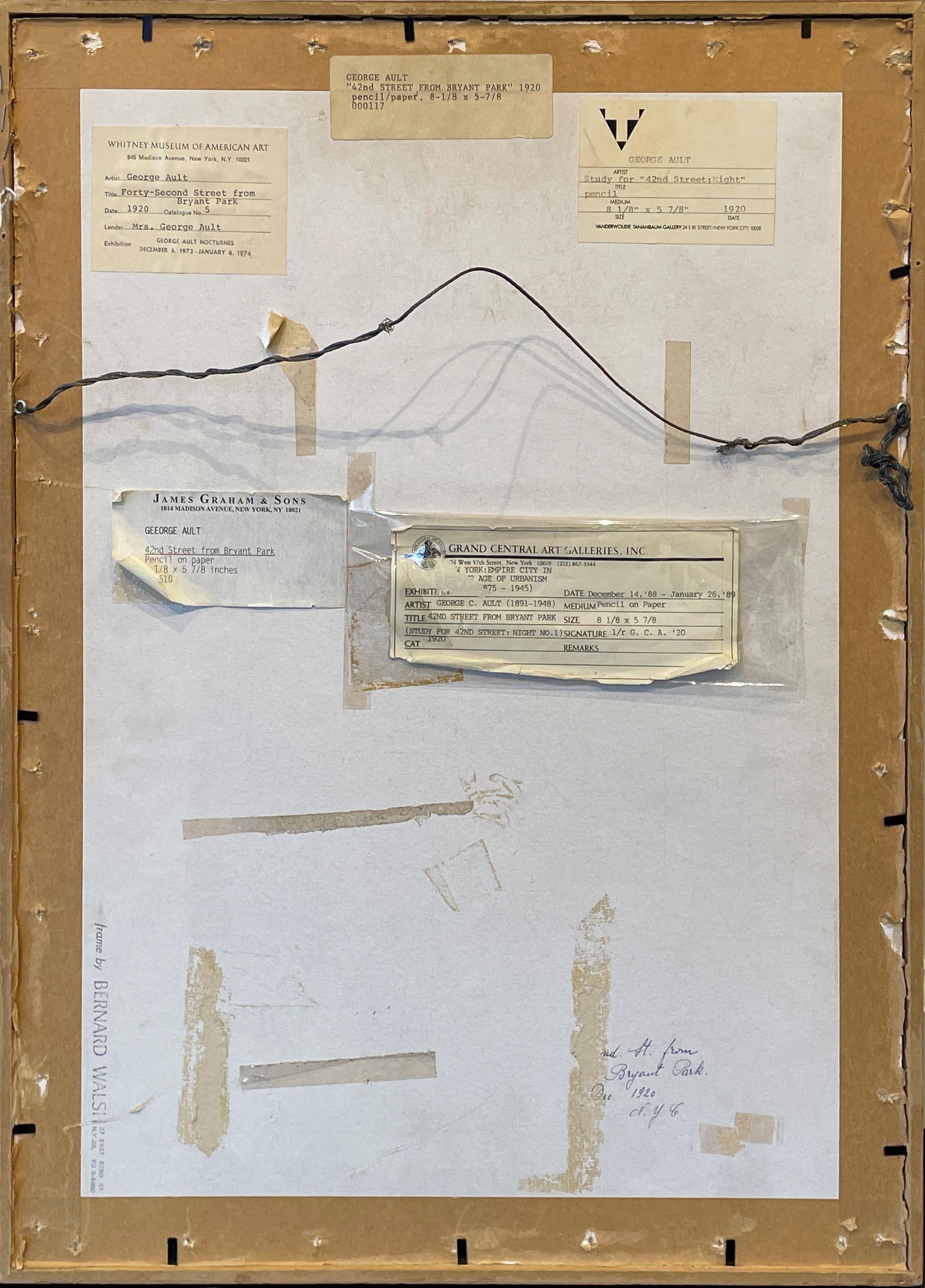 « 42nd Street from Bryant Park » (42nd Street de Bryant Park), George Ault, Cityscape, New York Precisionism 5